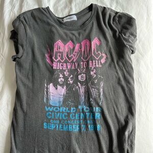 SoulCycle Gray Graphic Tee with Pink and Blue Accents